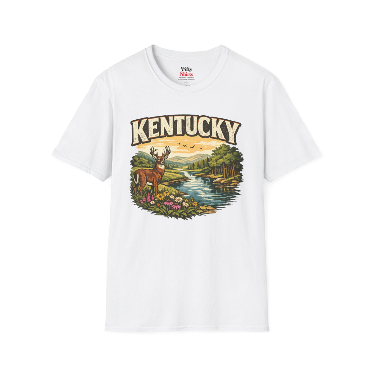 Kentucky Wildlife Unisex Softstyle T Shirt State Pride Graphic Tee Collections FS03