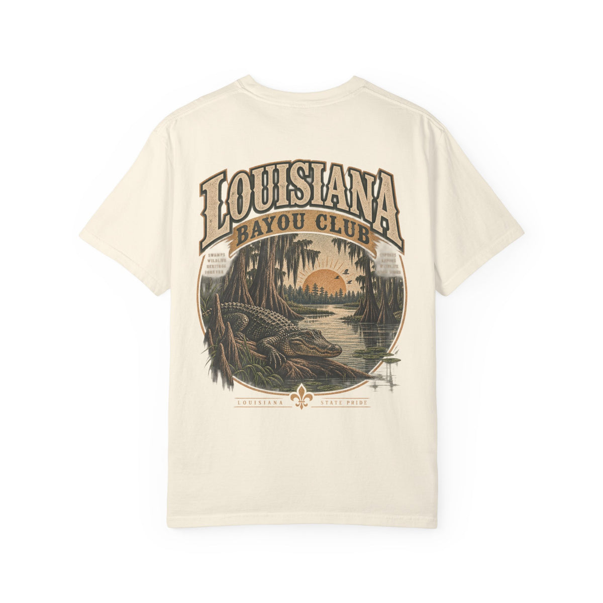 Louisiana Bayou Club Unisex Comfort Color 1717 Streetwear Graphic Tee