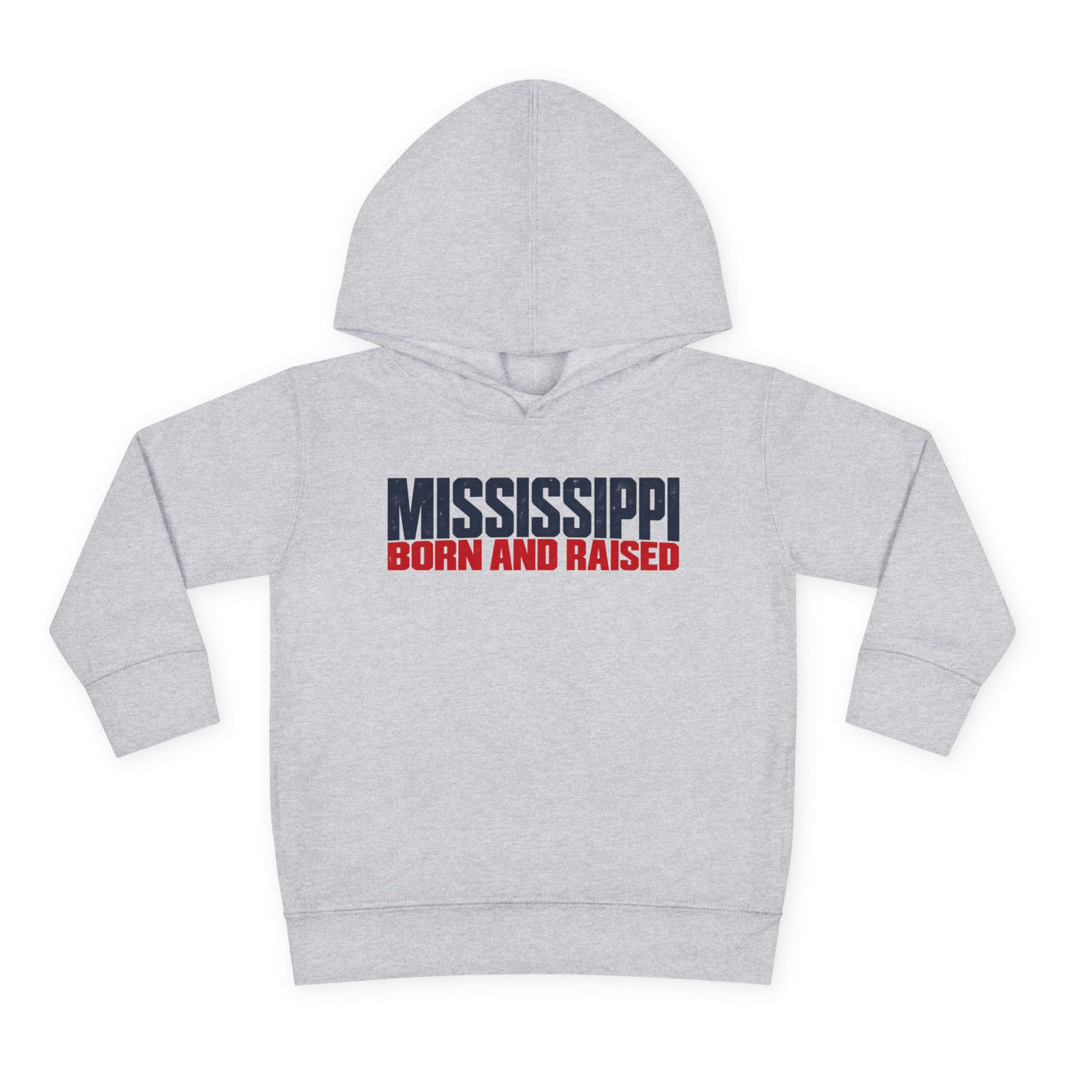 Mississippi Born and Raised Modern Southern Streetwear Unisex Toddler Pullover Fleece Hoodie