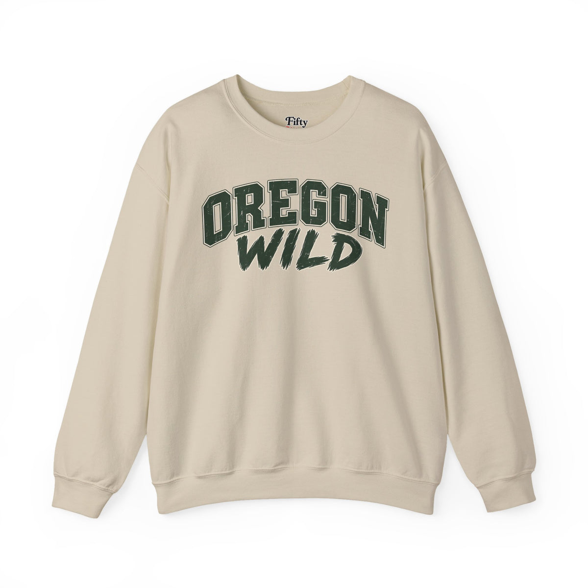 Oregon Wild Unisex Crewneck Sweatshirt State Name Graphic