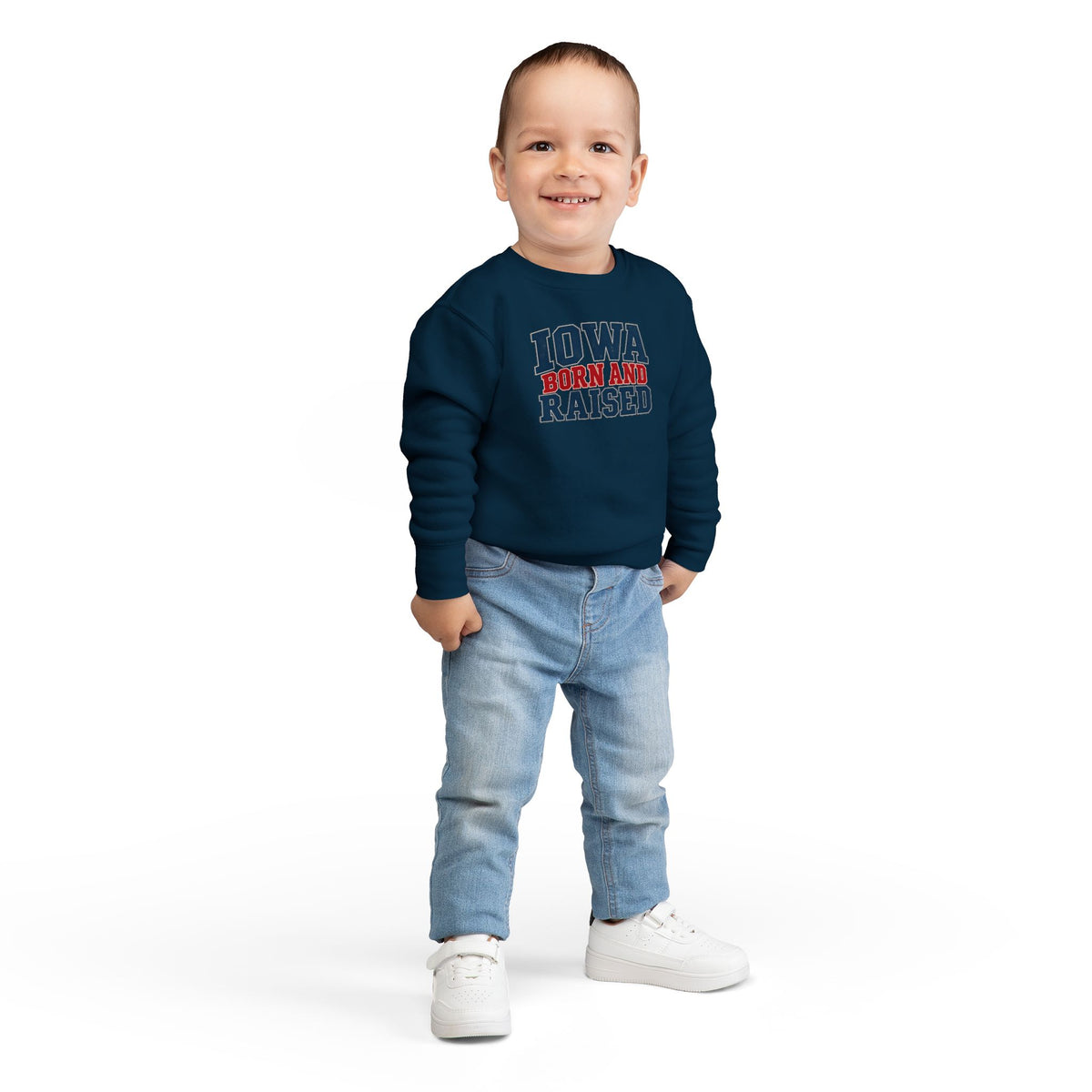 Iowa Born and Raised Classic Heritage Unisex Toddler Sweatshirt