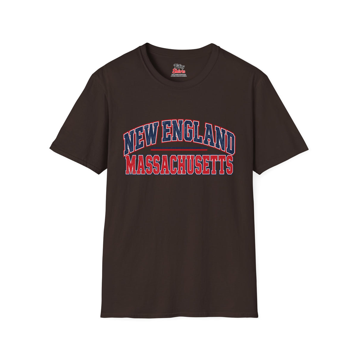 New England Massachusetts Unisex Softstyle T Shirt State Name Graphic Tee