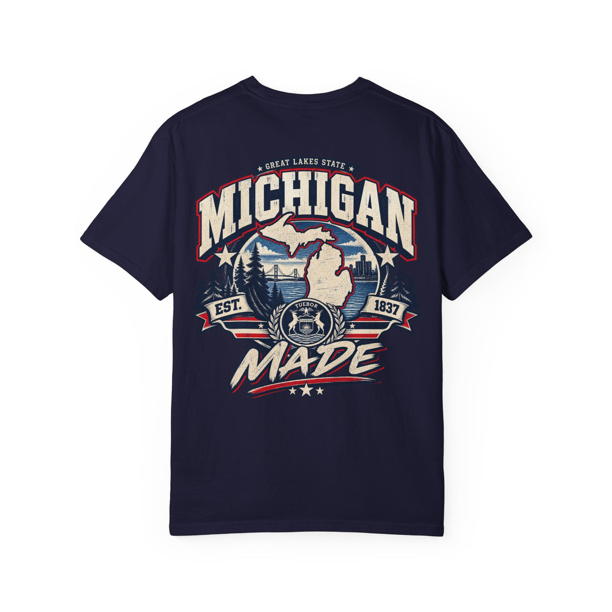 Michigan Made Unisex Comfort Color 1717 Streetwear Graphic Tee