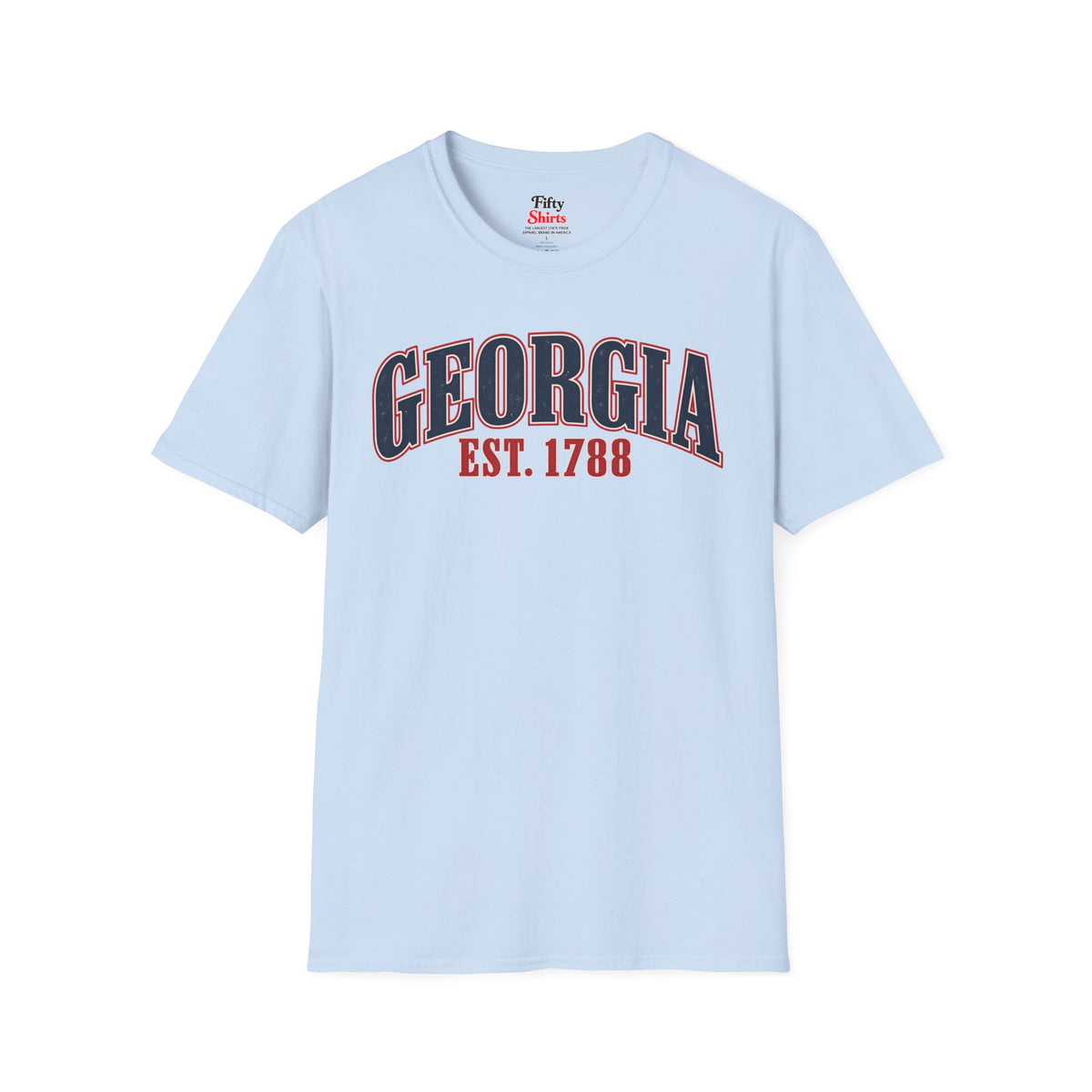 Georgia EST 1788 Unisex Softstyle T Shirt State Name Graphic Tee