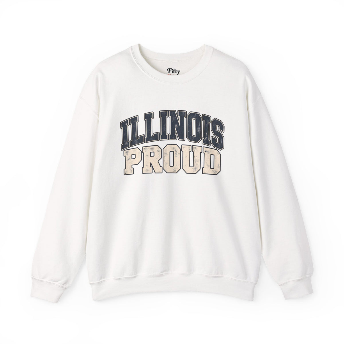 Illinois Proud Unisex Crewneck Sweatshirt State Name Graphic