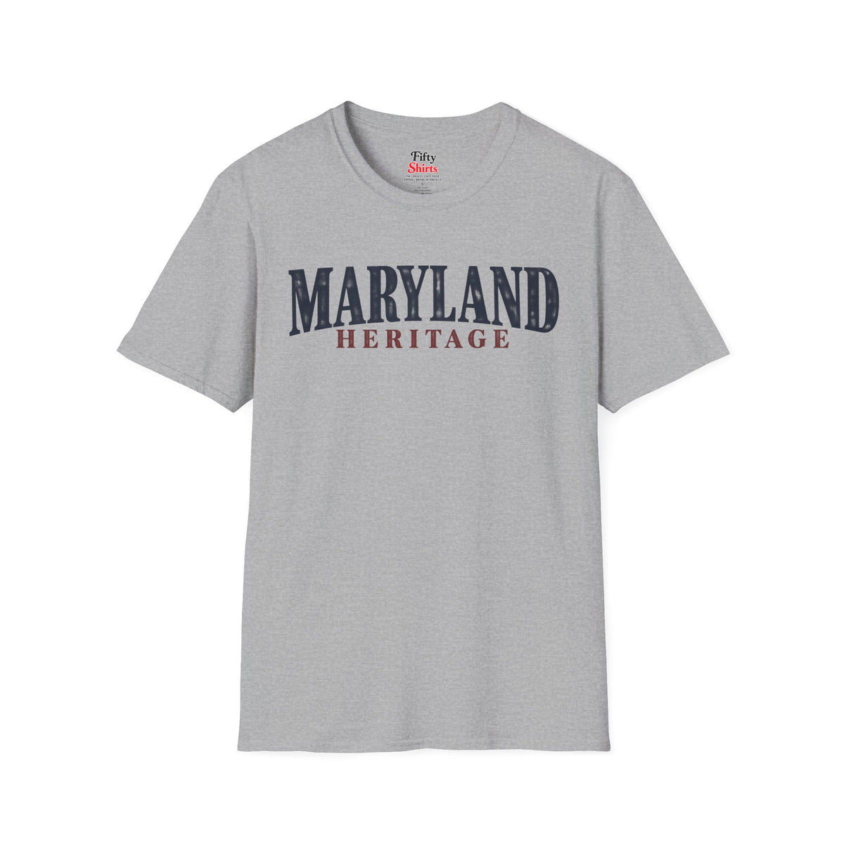 Maryland Heritage Unisex Softstyle T Shirt State Name Graphic Tee