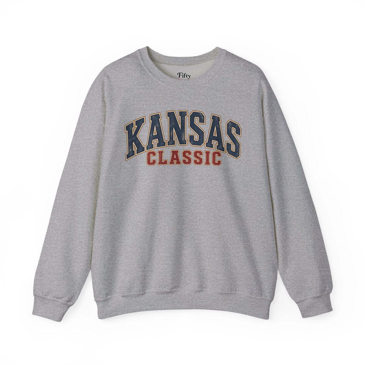 Kansas Classic Unisex Crewneck Sweatshirt State Name Graphic