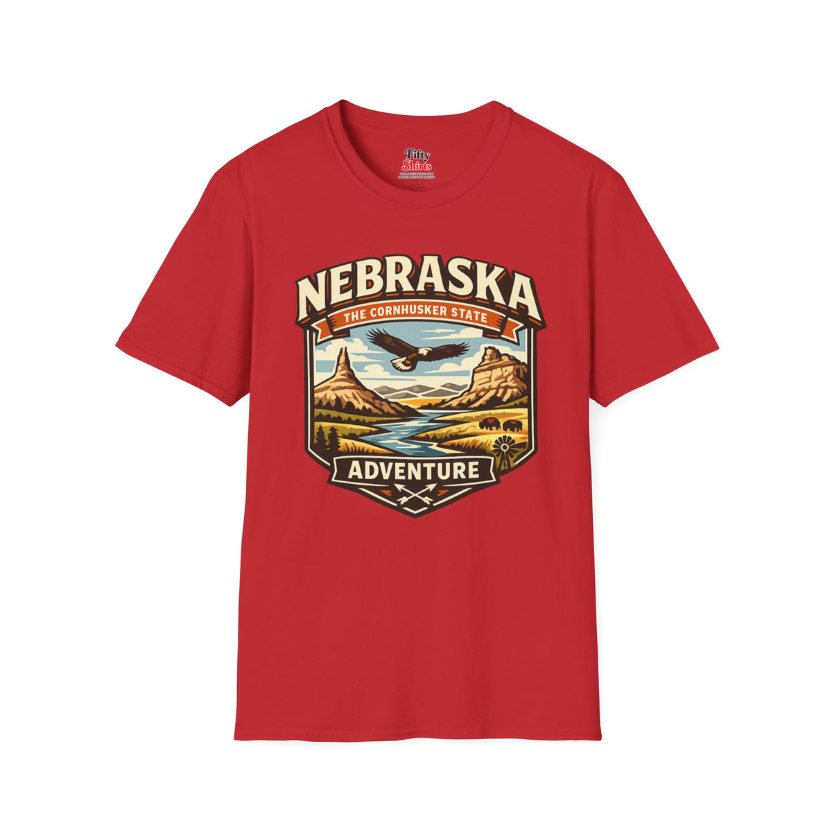 Nebraska Cornhusker State Adventure Unisex Softstyle T Shirt State Pride Graphic Tee Collections FS03