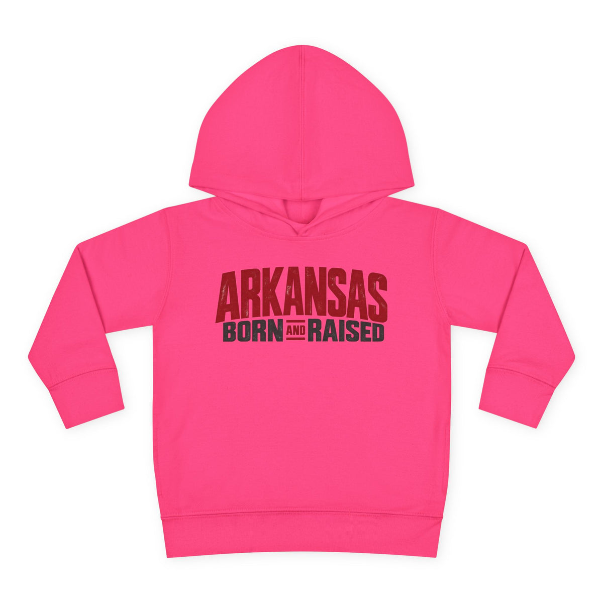 Arkansas Born and Raised Modern Streetwear Unisex Toddler Pullover Fleece Hoodie