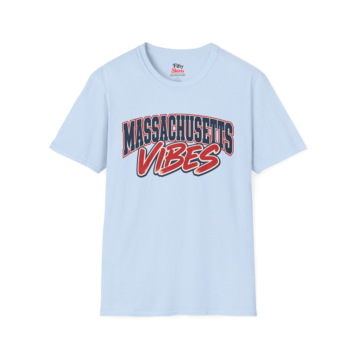 Massachusetts Vibes Unisex Softstyle T Shirt State Name Graphic Tee