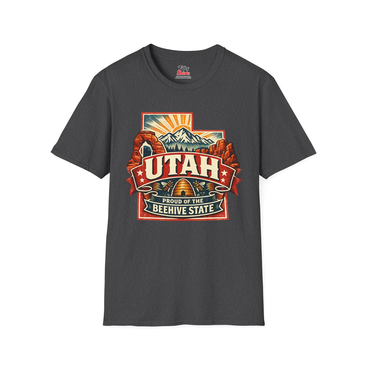 Utah State Pride Unisex Softstyle T Shirt State Pride Graphic Tee Collections FS03