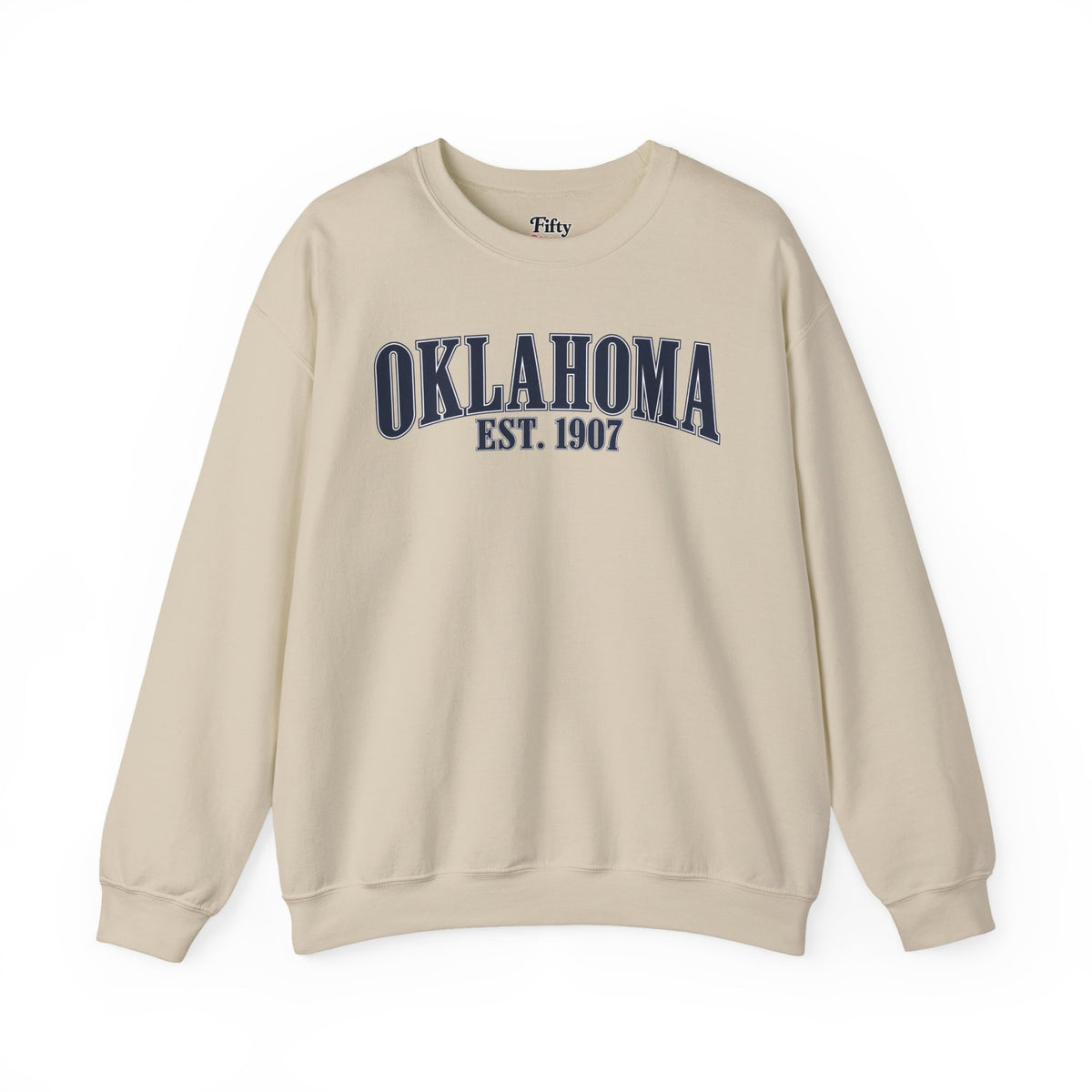 Oklahoma EST 1907 Unisex Crewneck Sweatshirt State Name Graphic