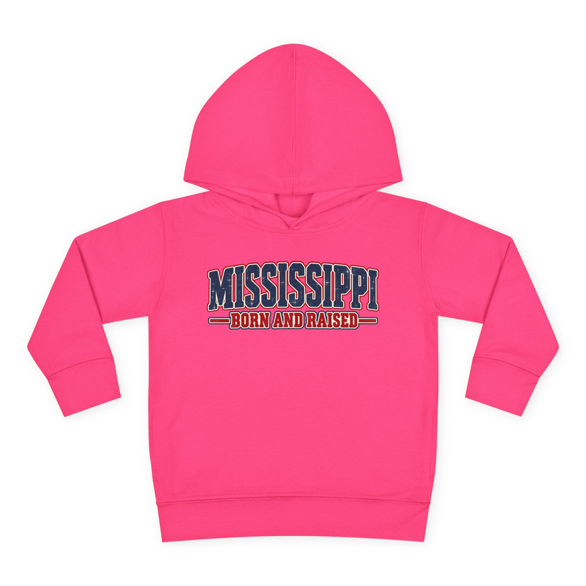Mississippi Born and Raised Old-School Sign Unisex Toddler Pullover Fleece Hoodie