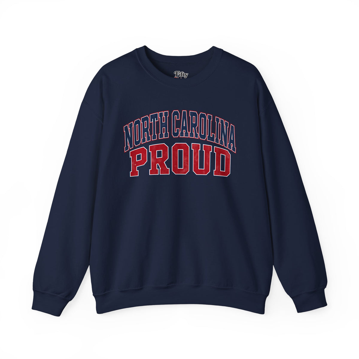 North Carolina Proud Unisex Crewneck Sweatshirt State Name Graphic