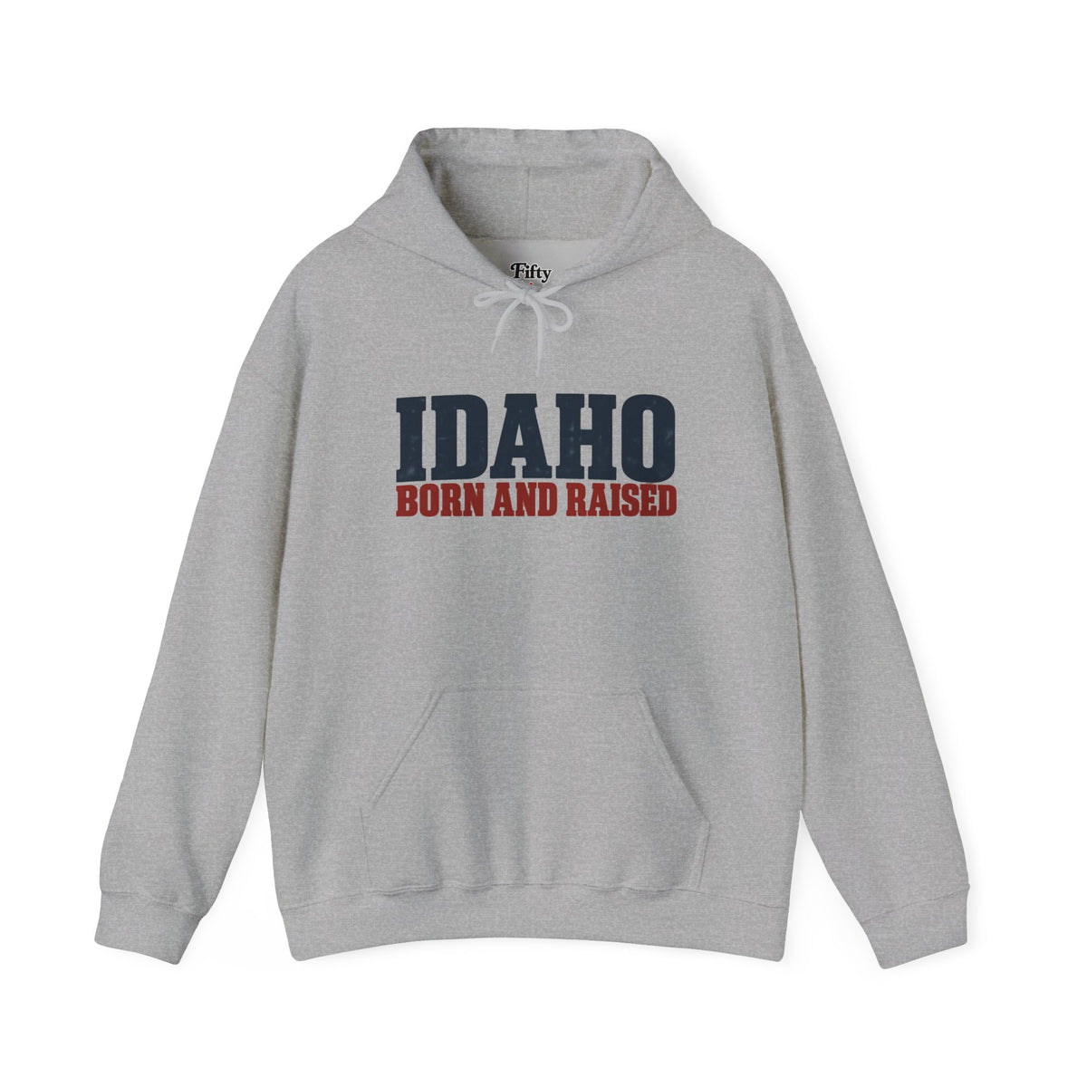 Idaho Born and Raised Rustic Americana Unisex Hoodie Graphic