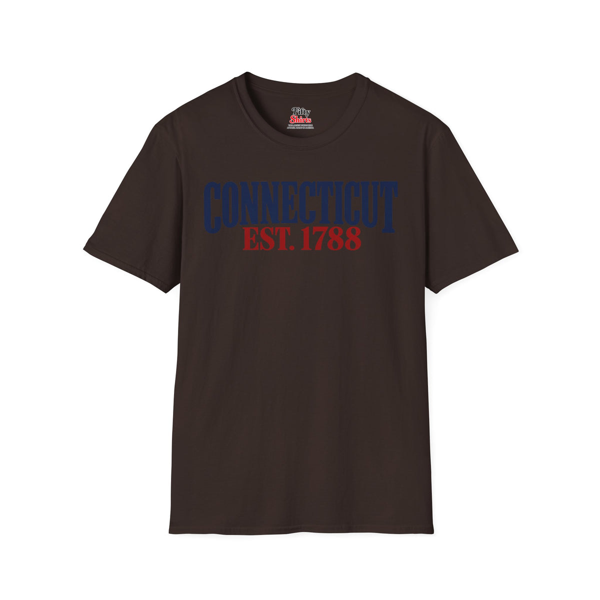 Connecticut EST 1788 Unisex Softstyle T Shirt State Name Graphic Tee