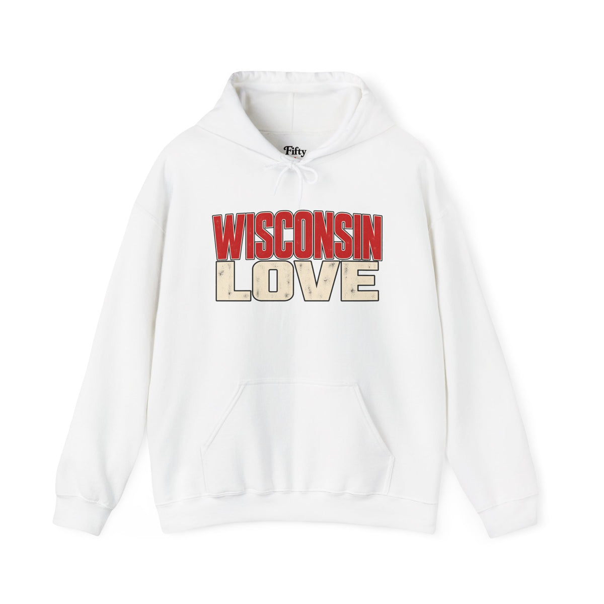 Wisconsin Love Unisex Hoodie State Name Graphic