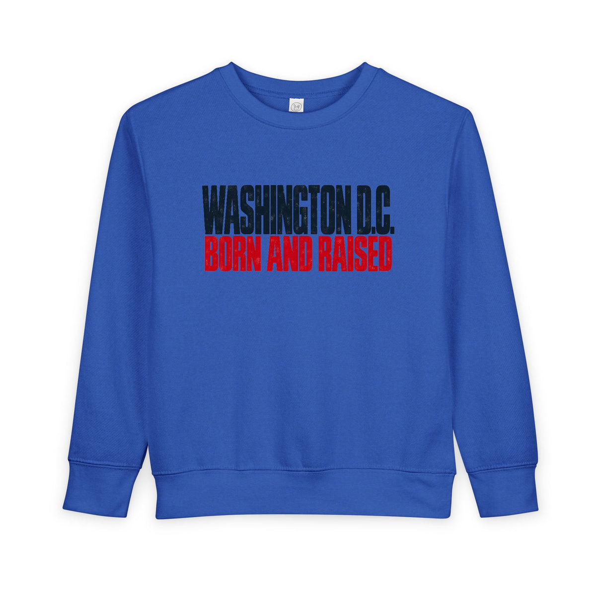 Washington DC Born and Raised Bold Urban Streetwear Unisex Toddler Sweatshirt