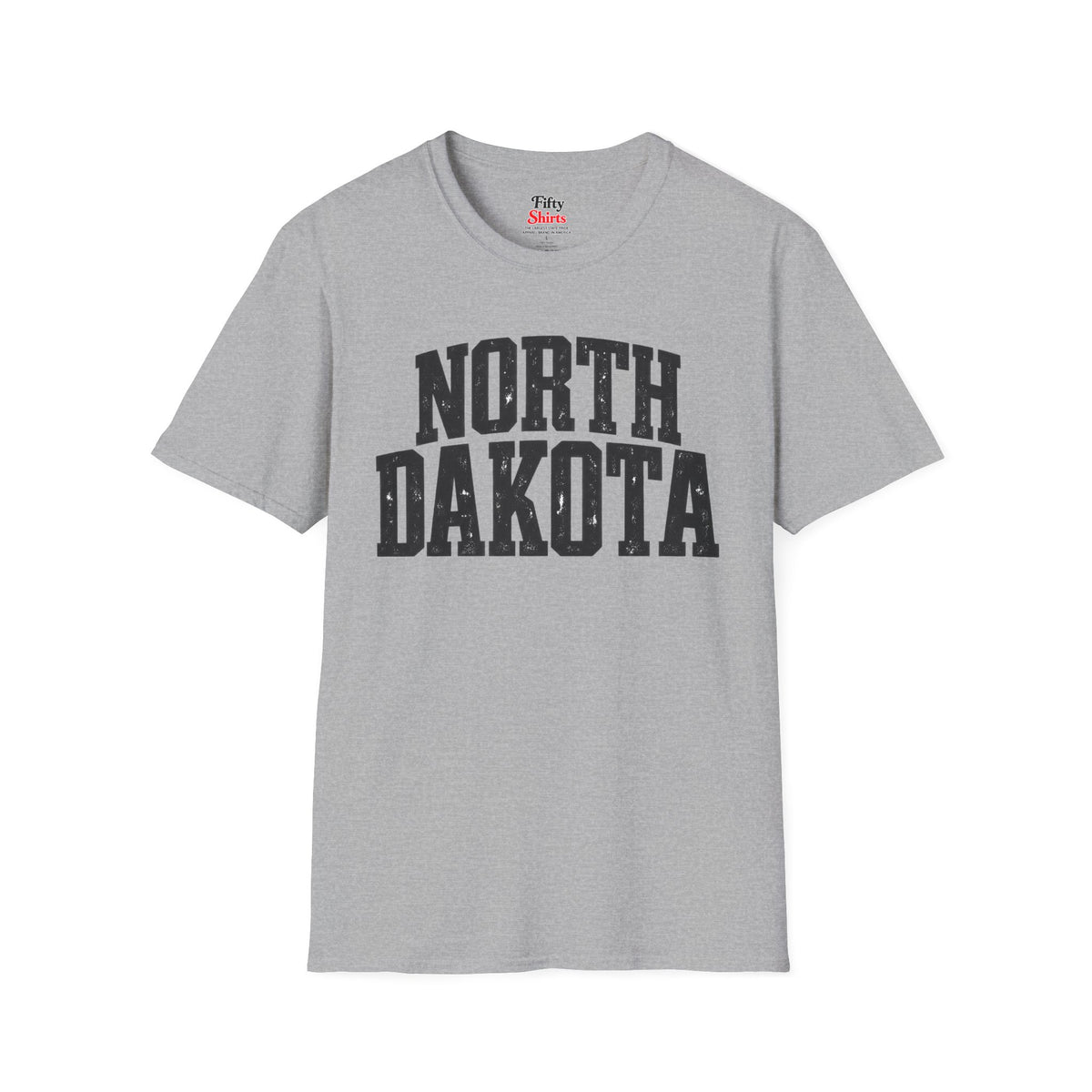 North Dakota Unisex Softstyle T Shirt State Name Graphic Tee