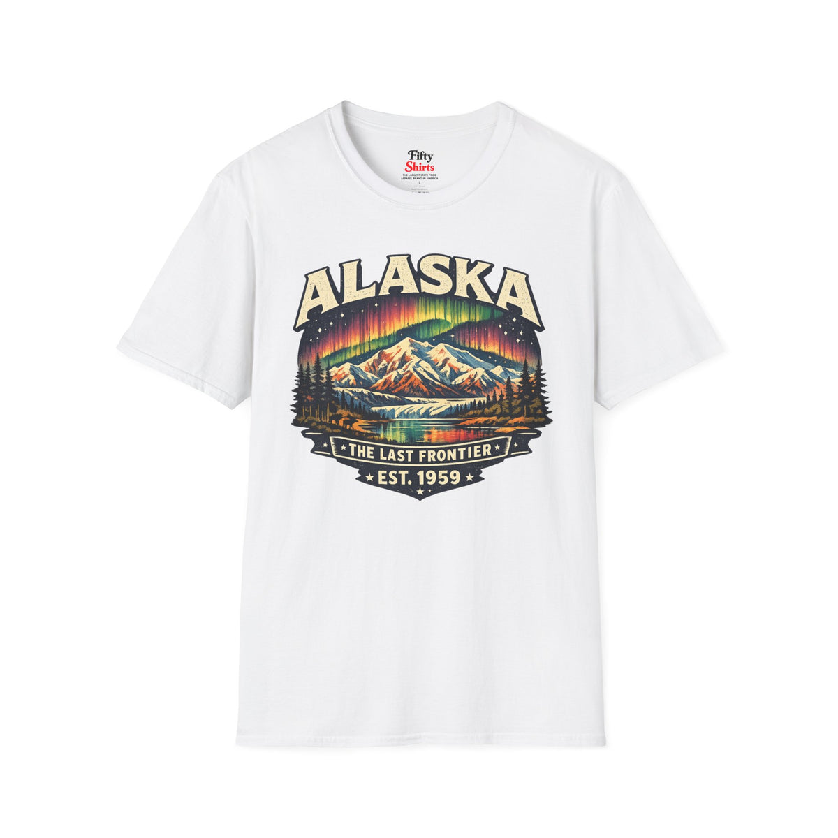Alaska Northern Lights Unisex Softstyle T Shirt State Pride Graphic Tee Collections FS03