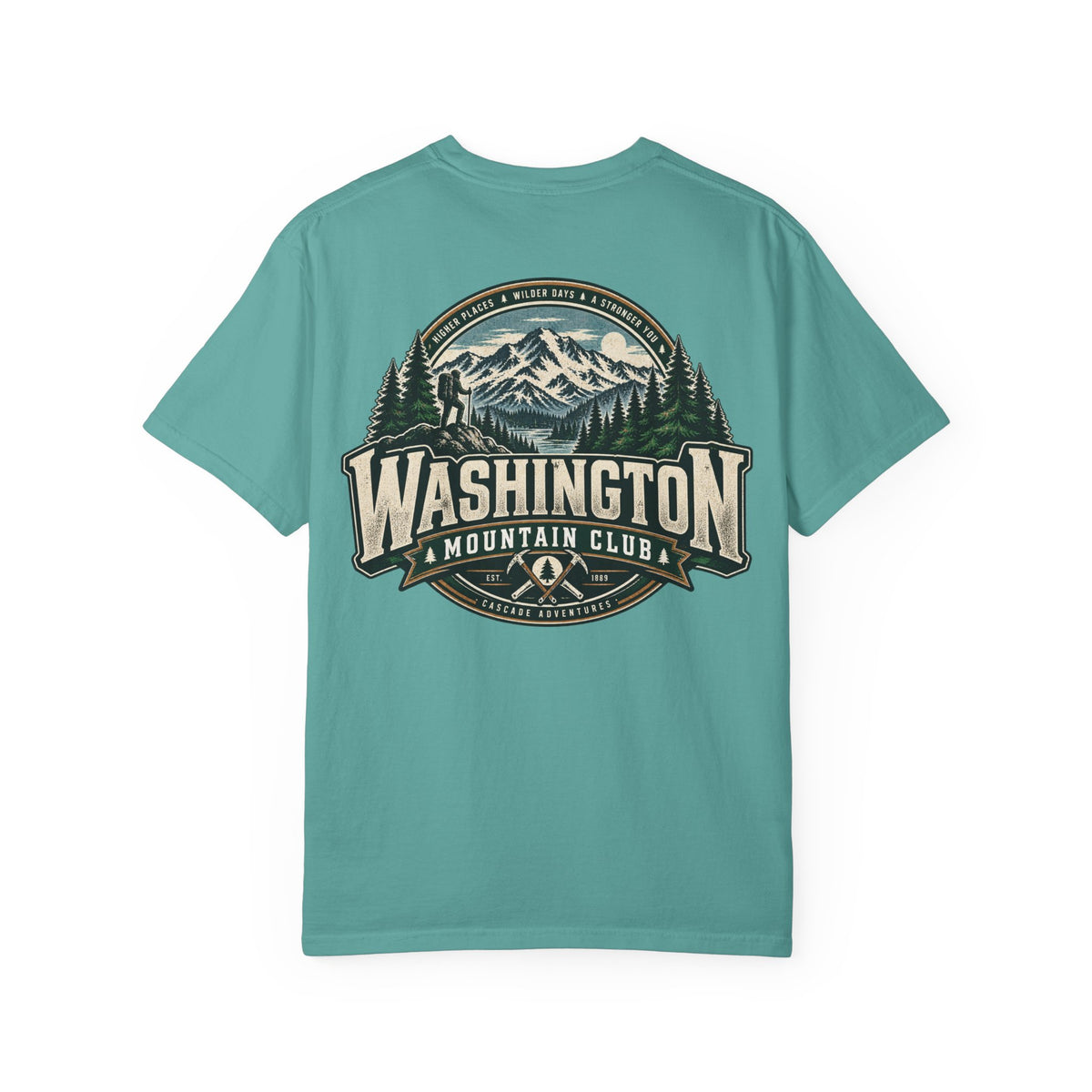 Washington Mountain Club Unisex Comfort Color 1717 Streetwear Graphic Tee