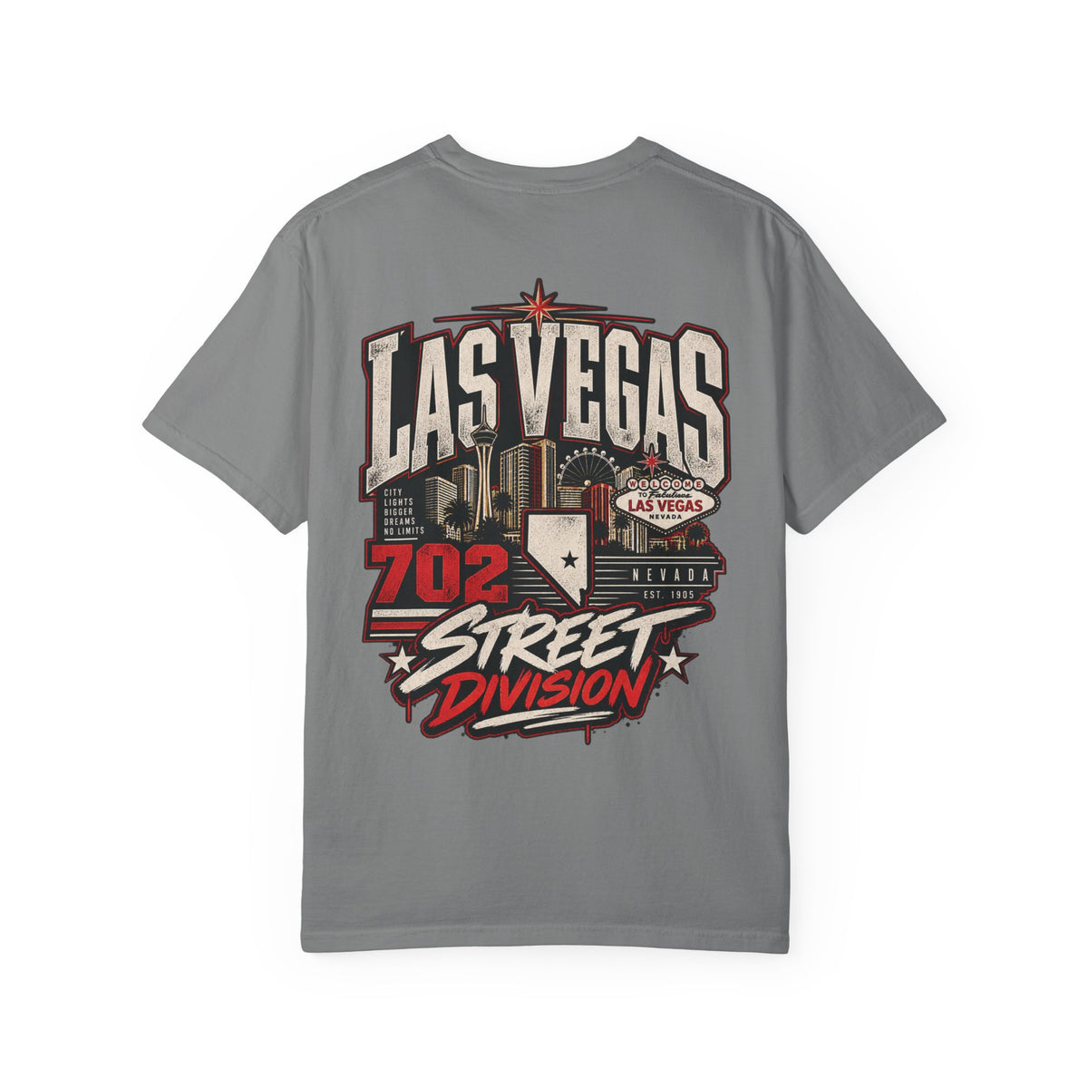 Nevada Las Vegas Street Division Unisex Comfort Color 1717 Streetwear Graphic Tee