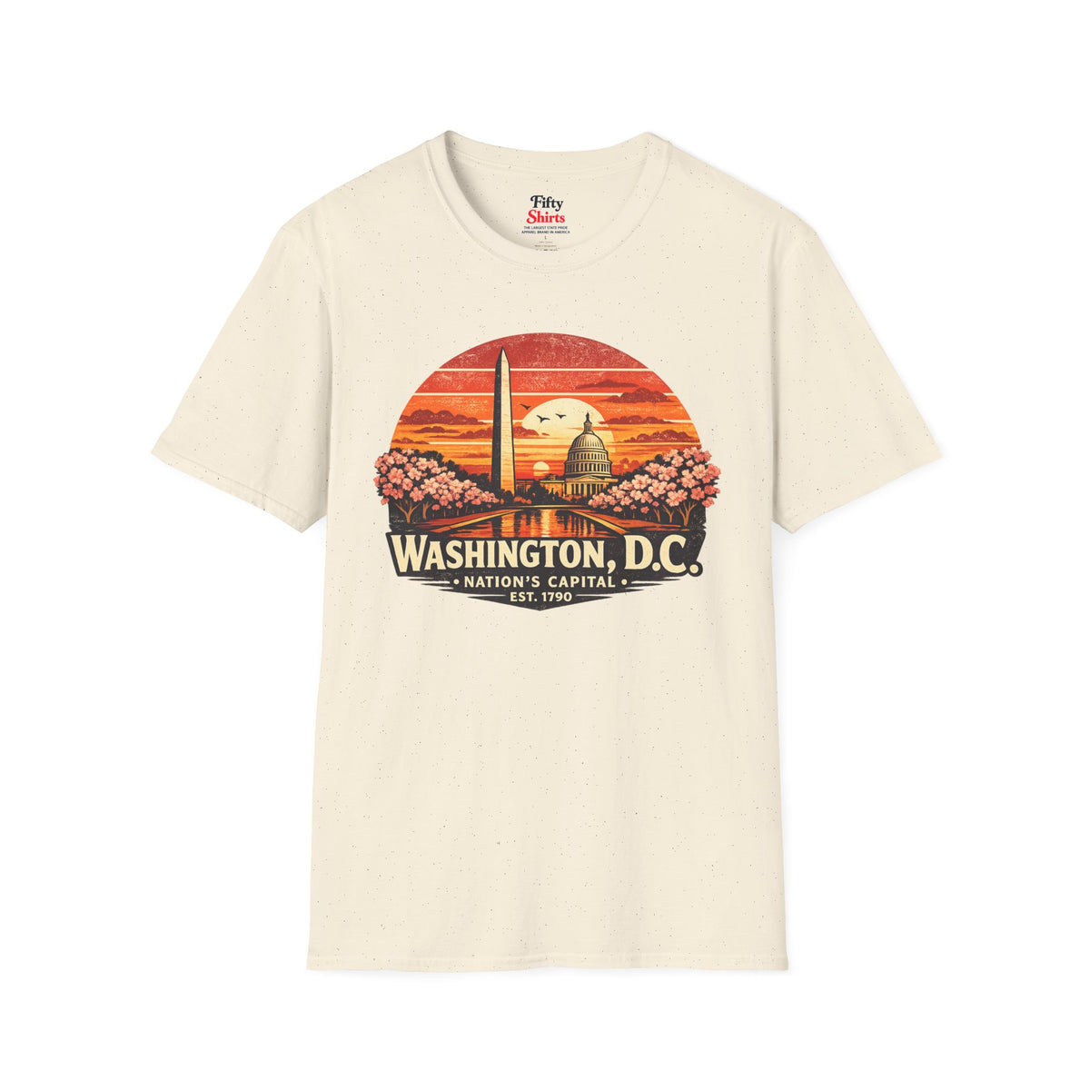 Washington D.C. Monument Sunset Unisex Softstyle T Shirt State Pride Graphic Tee Collections FS03