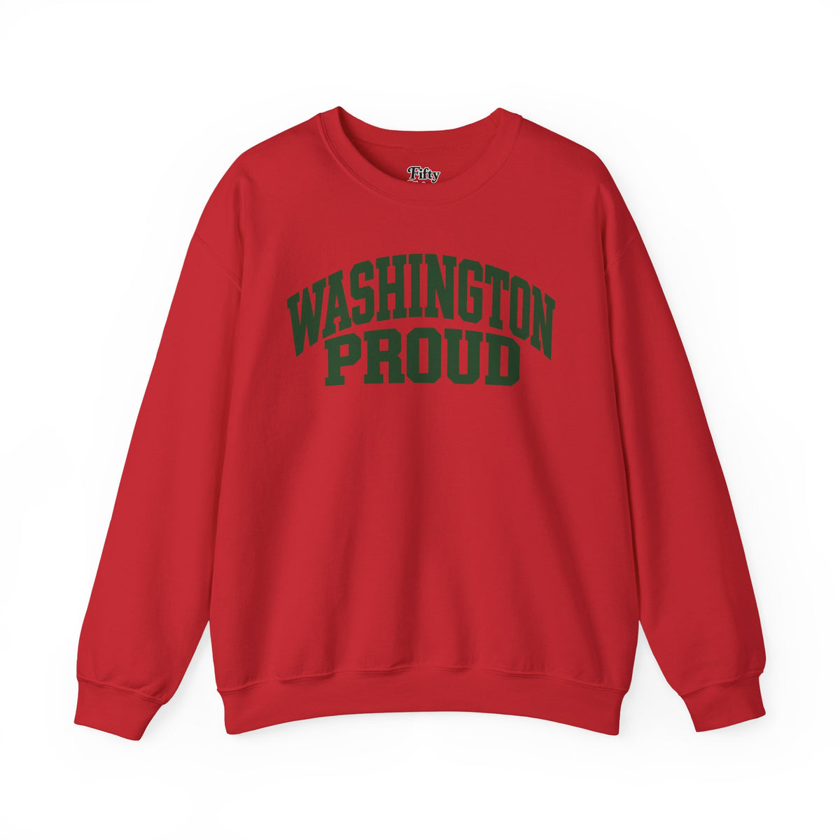 Washington Proud Unisex Crewneck Sweatshirt State Name Graphic