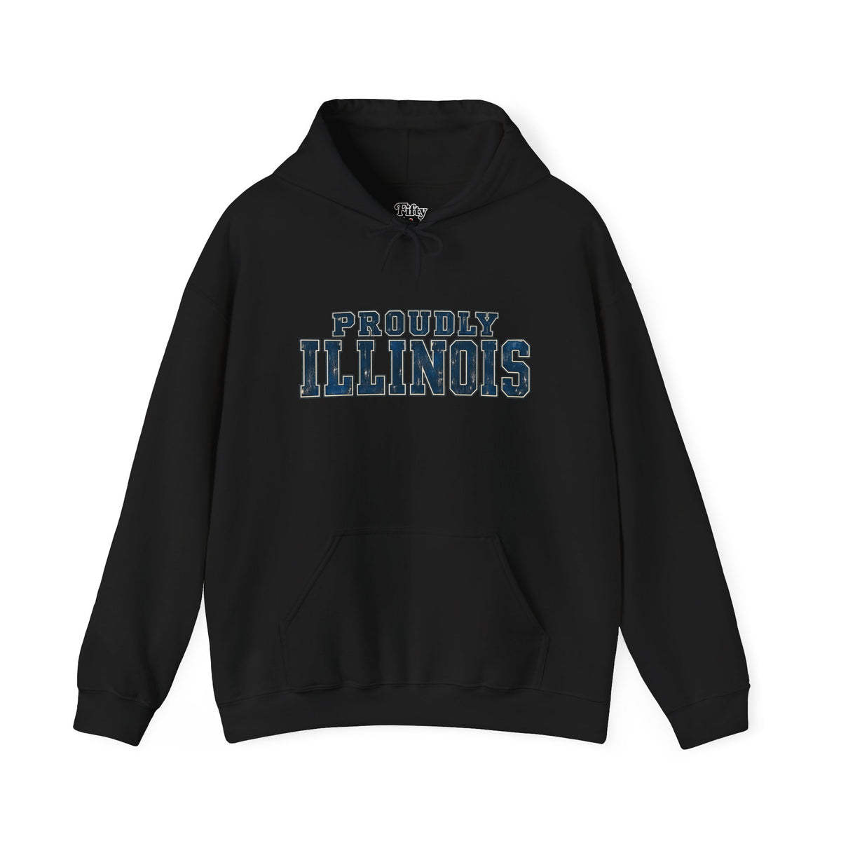 Proudly Illinois Unisex Hoodie State Name Graphic