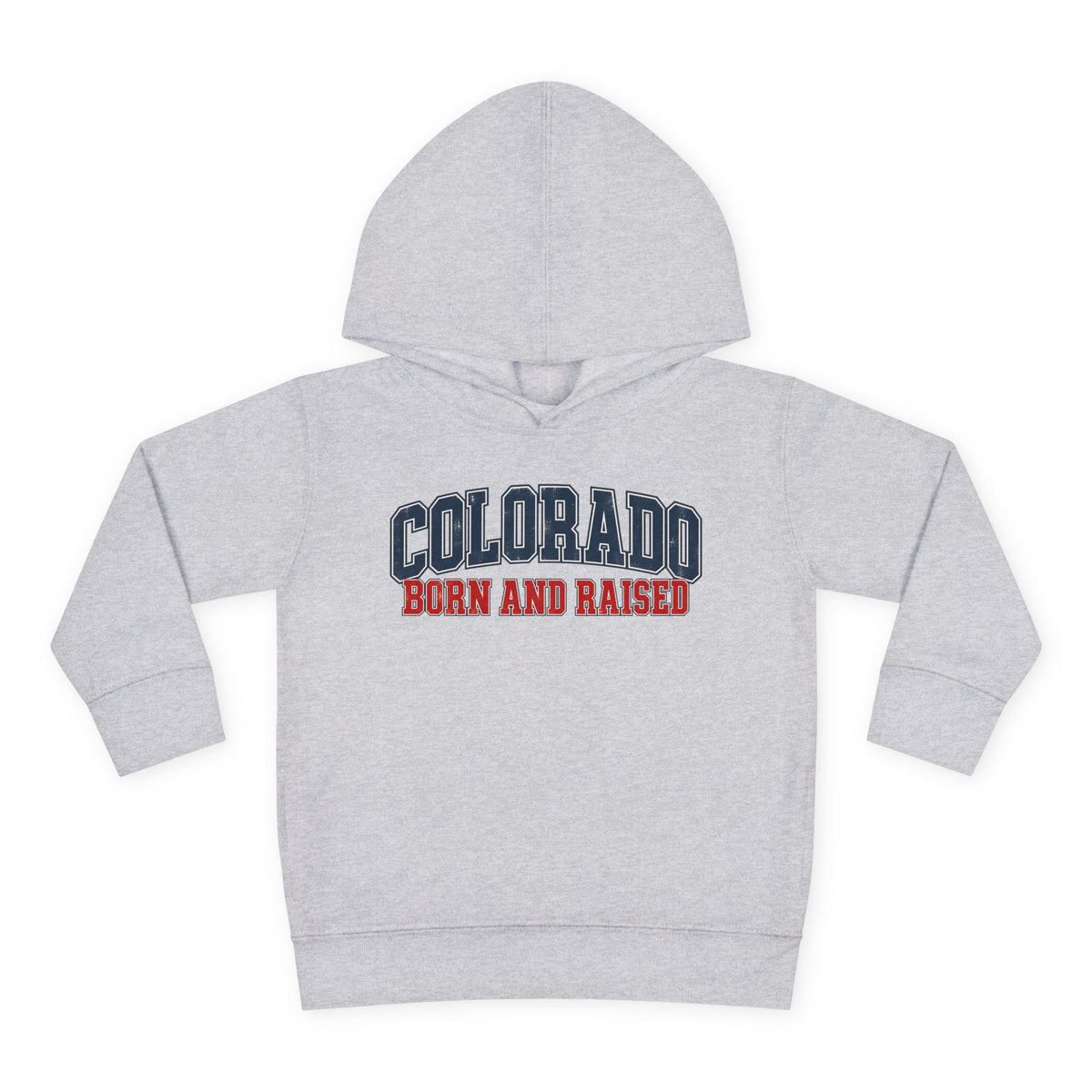 Colorado Born and Raised Collegiate Classic Unisex Toddler Pullover Fleece Hoodie