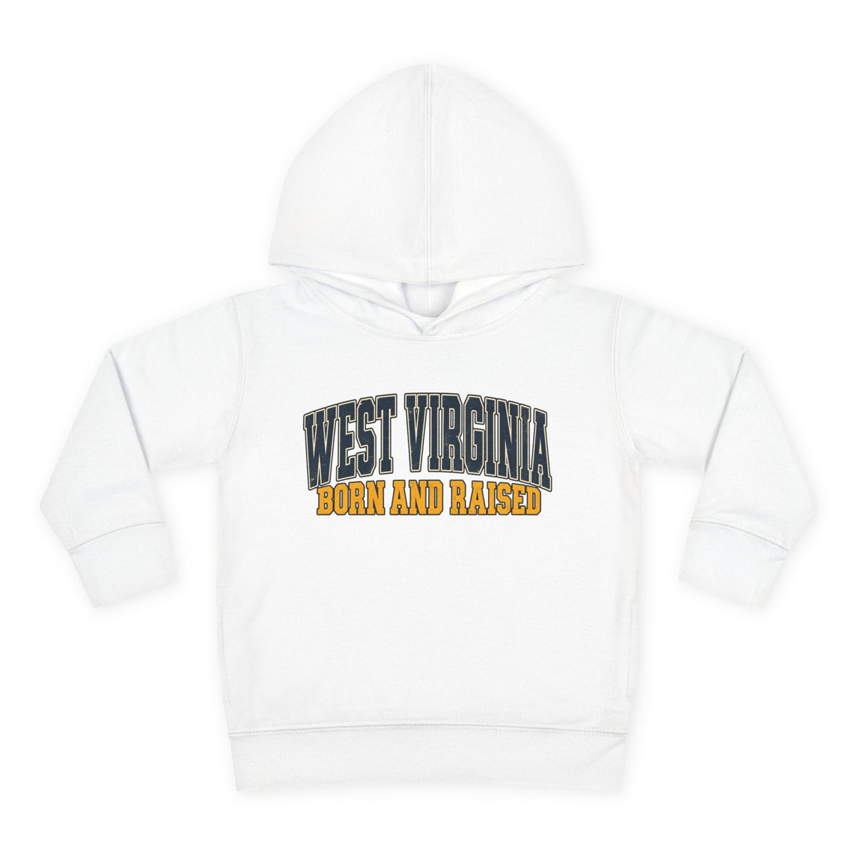 West Virginia Born and Raised Vintage Americana Unisex Toddler Pullover Fleece Hoodie