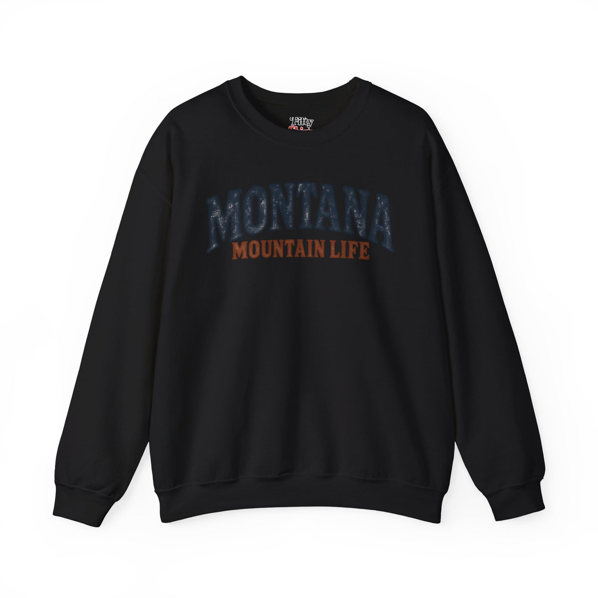 Montana Mountain Life Unisex Crewneck Sweatshirt State Name Graphic