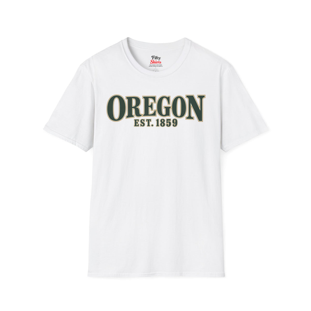 Oregon EST 1859 Unisex Softstyle T Shirt State Name Graphic Tee
