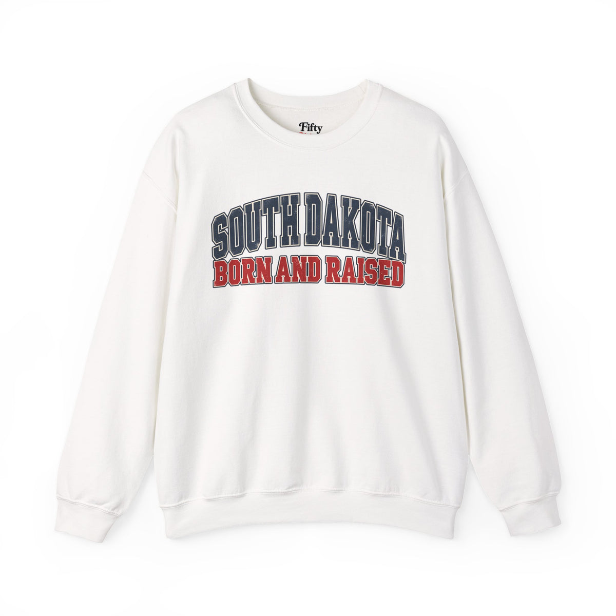 South Dakota Born and Raised Vintage Athletic Unisex Sweatshirt Graphic