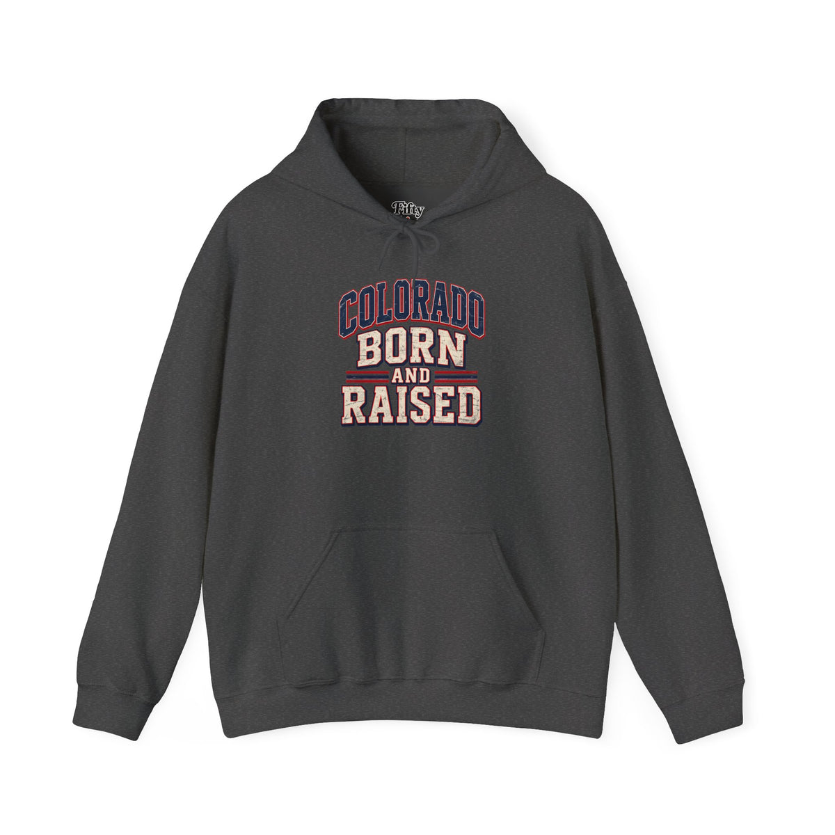 Colorado Born and Raised Unisex Hoodie State Name Graphic
