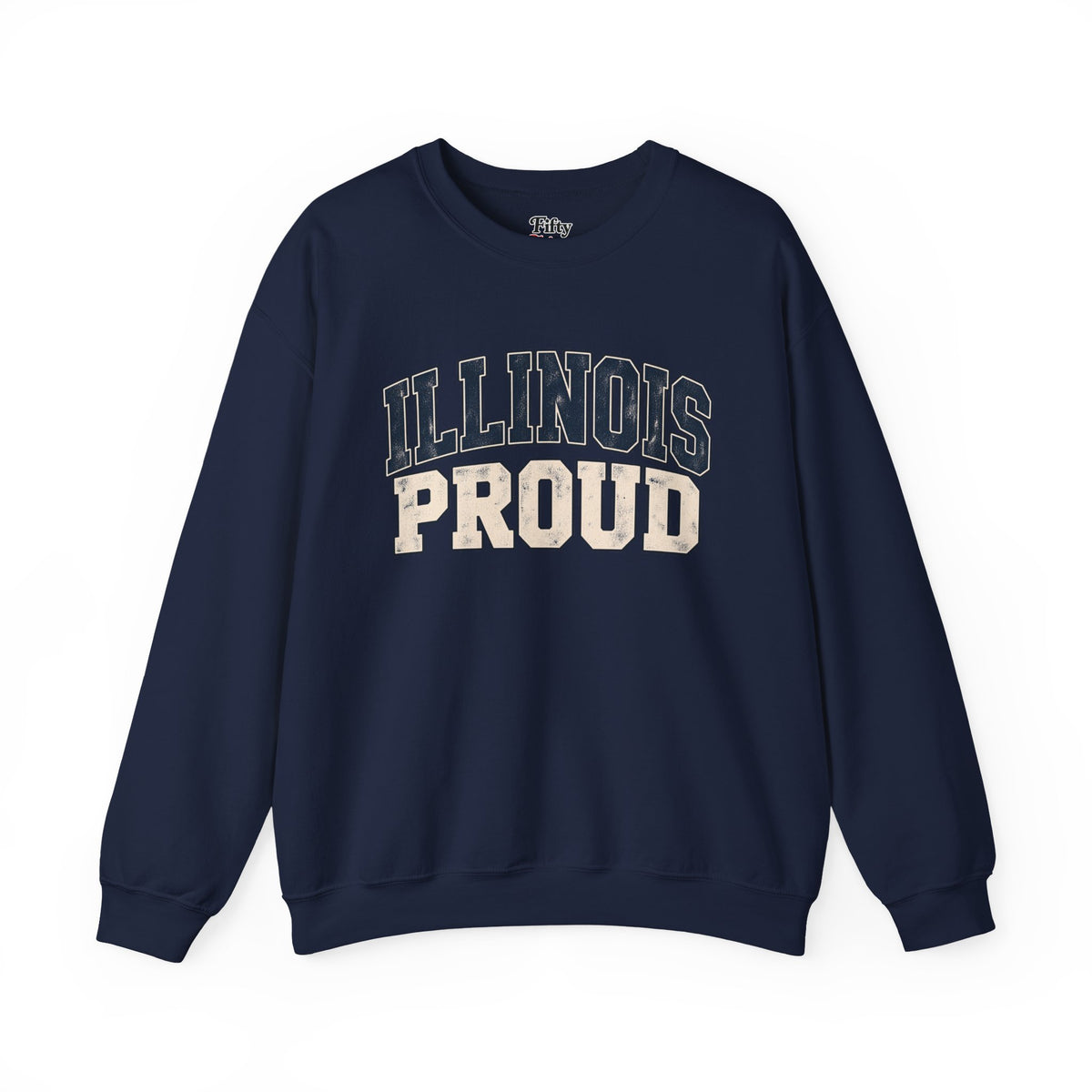 Illinois Proud Unisex Crewneck Sweatshirt State Name Graphic