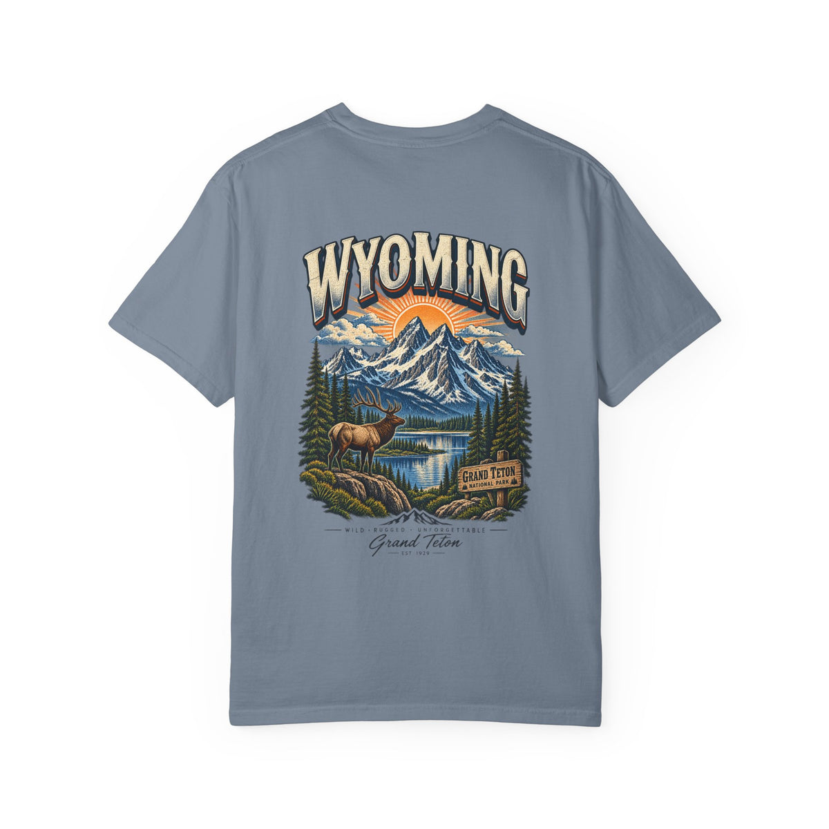Grand Teton Wyoming Unisex Comfort Color 1717 Streetwear Graphic Tee