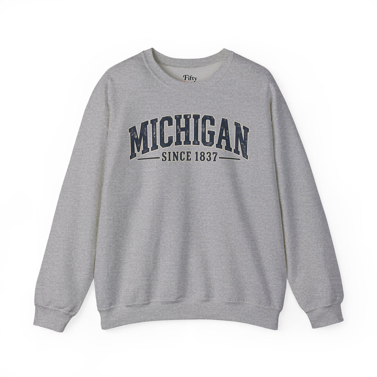 Michigan Since 1837 Unisex Crewneck Sweatshirt State Name Graphic