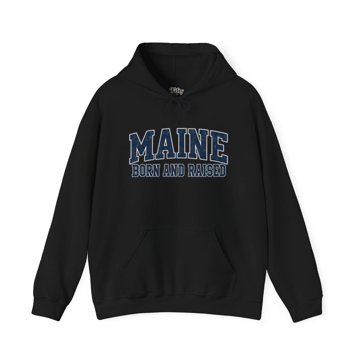 Maine Born and Raised Classic Collegiate Unisex Hoodie Graphic