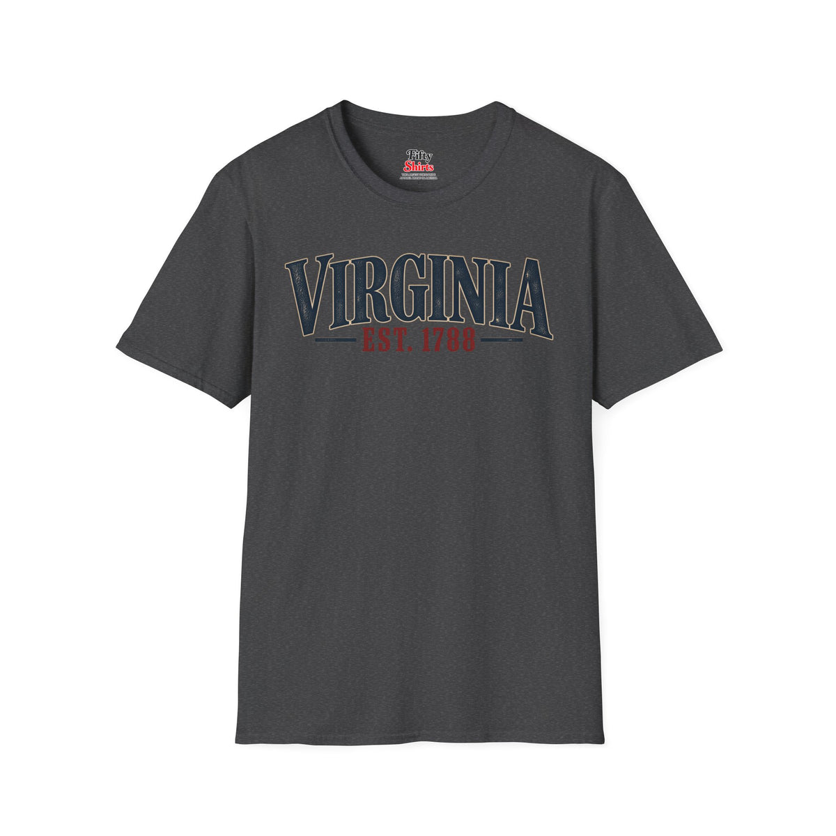 Virginia Est 1788 Unisex Softstyle T Shirt State Name Graphic Tee