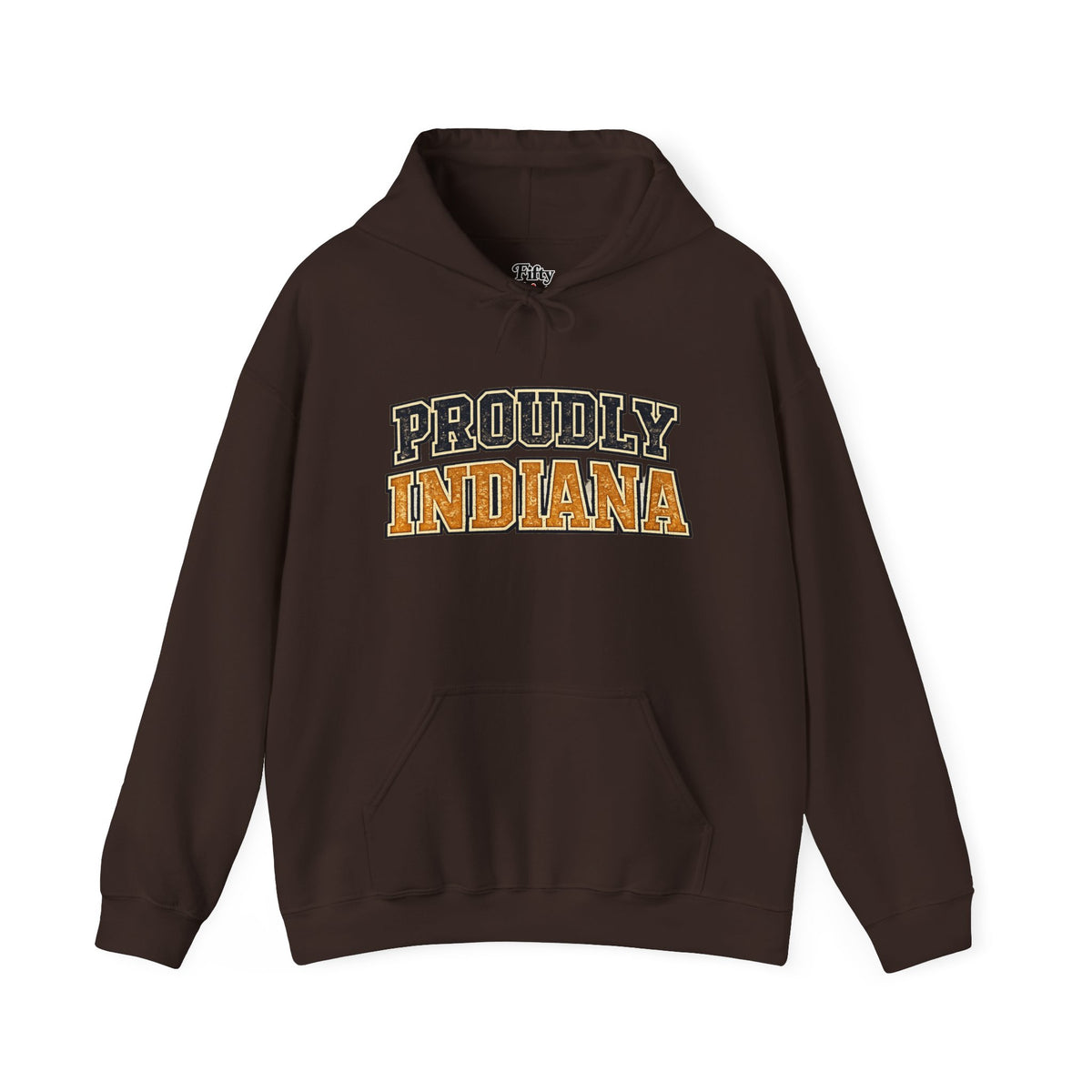 Proudly Indiana Unisex Hoodie State Name Graphic