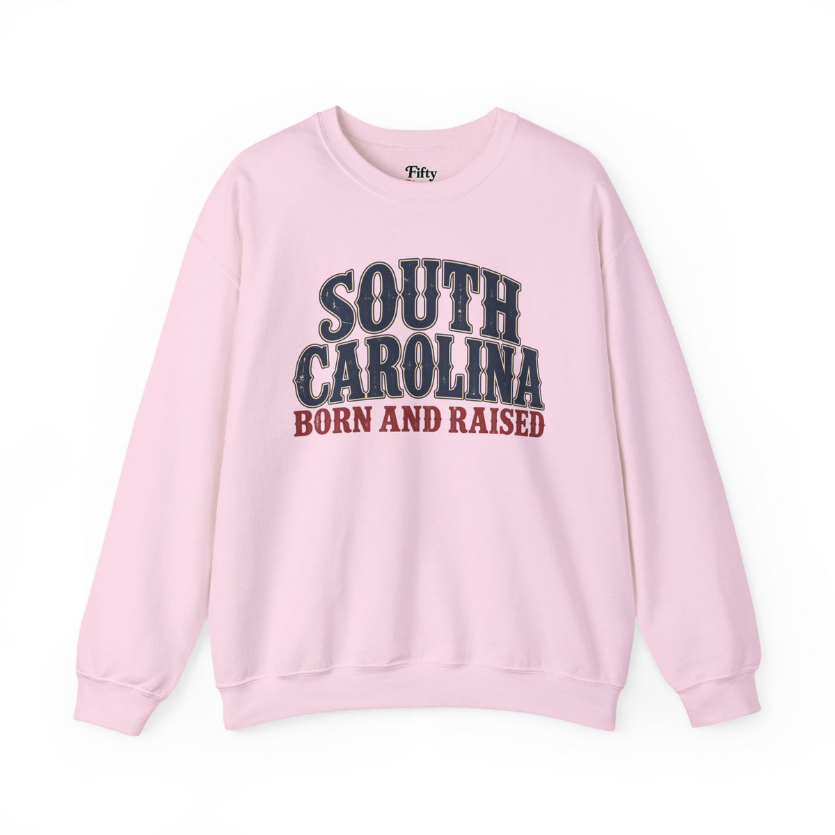 South Carolina Born and Raised Vintage Unisex Sweatshirt Graphic