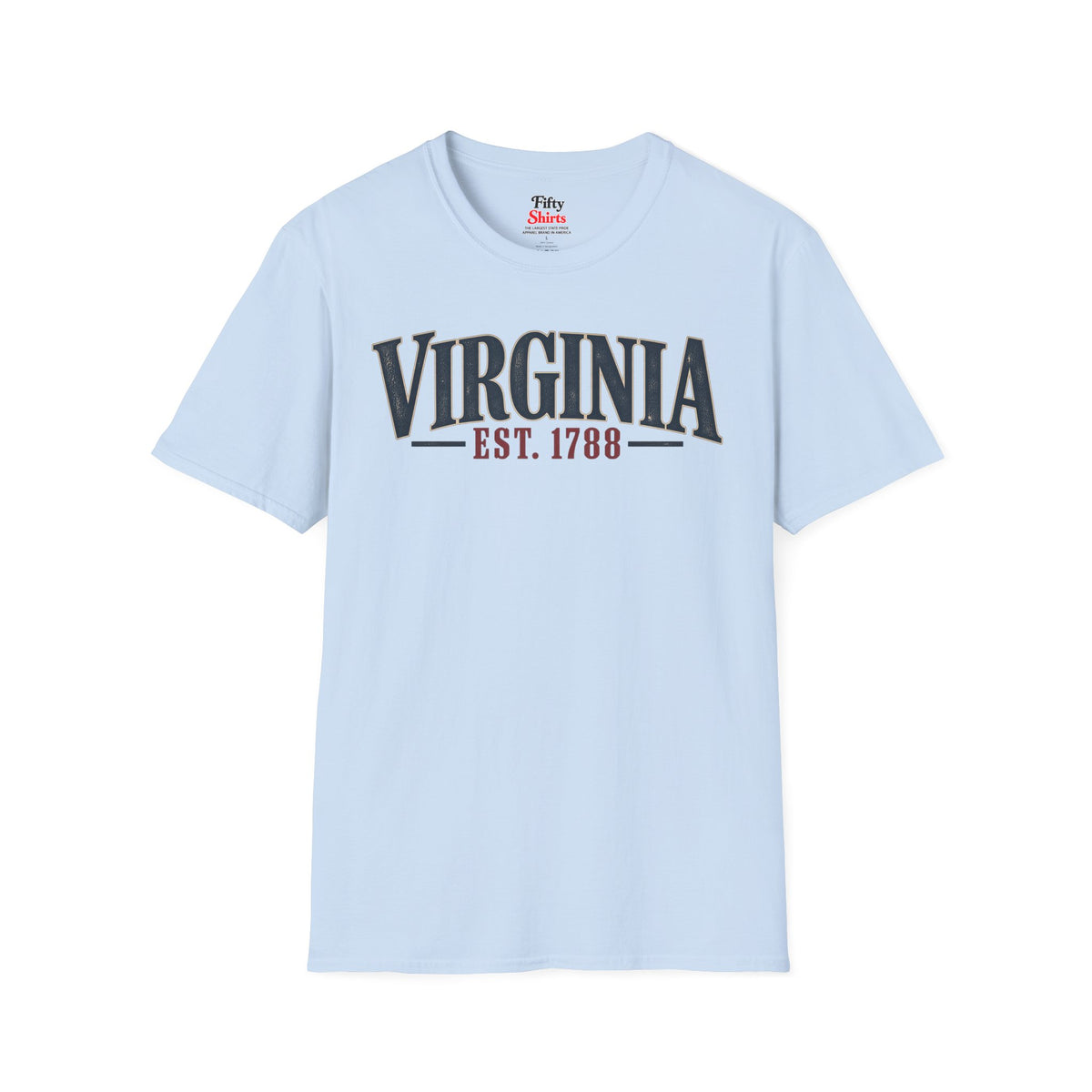 Virginia Est 1788 Unisex Softstyle T Shirt State Name Graphic Tee