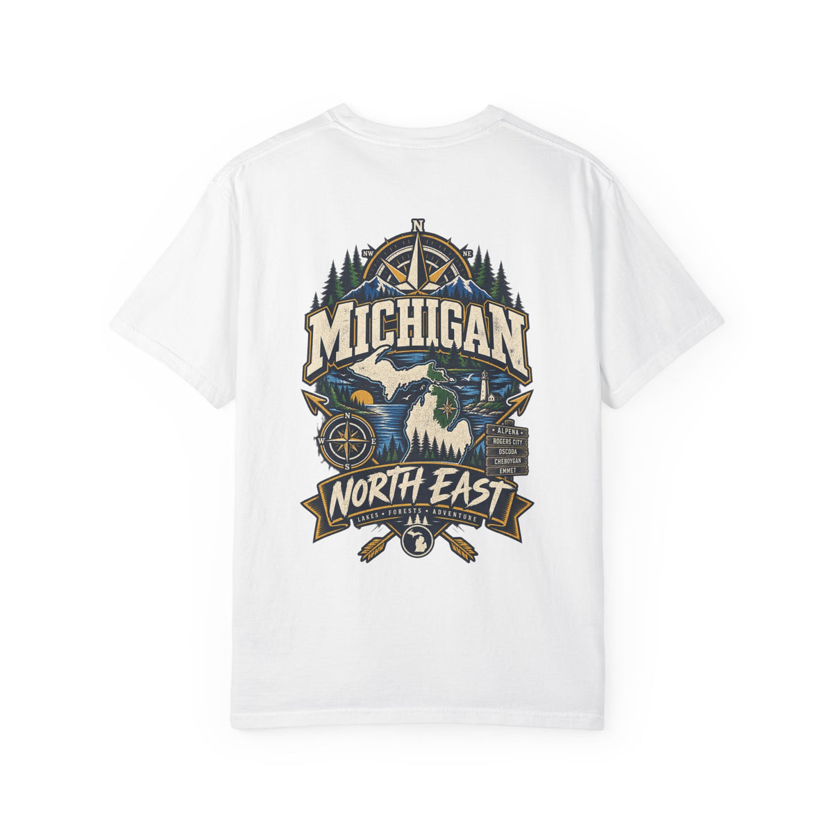 Michigan North East Unisex Comfort Color 1717 Streetwear Graphic Tee