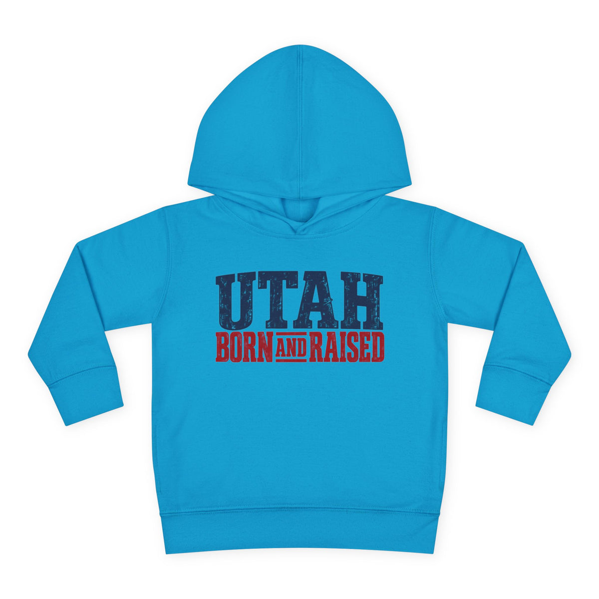 Utah Born and Raised Mountain West Style Unisex Toddler Pullover Fleece Hoodie
