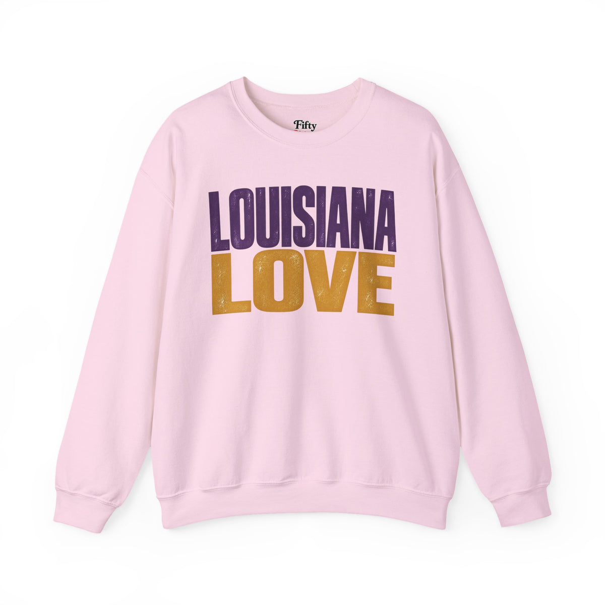 Louisiana Love Unisex Crewneck Sweatshirt State Name Graphic