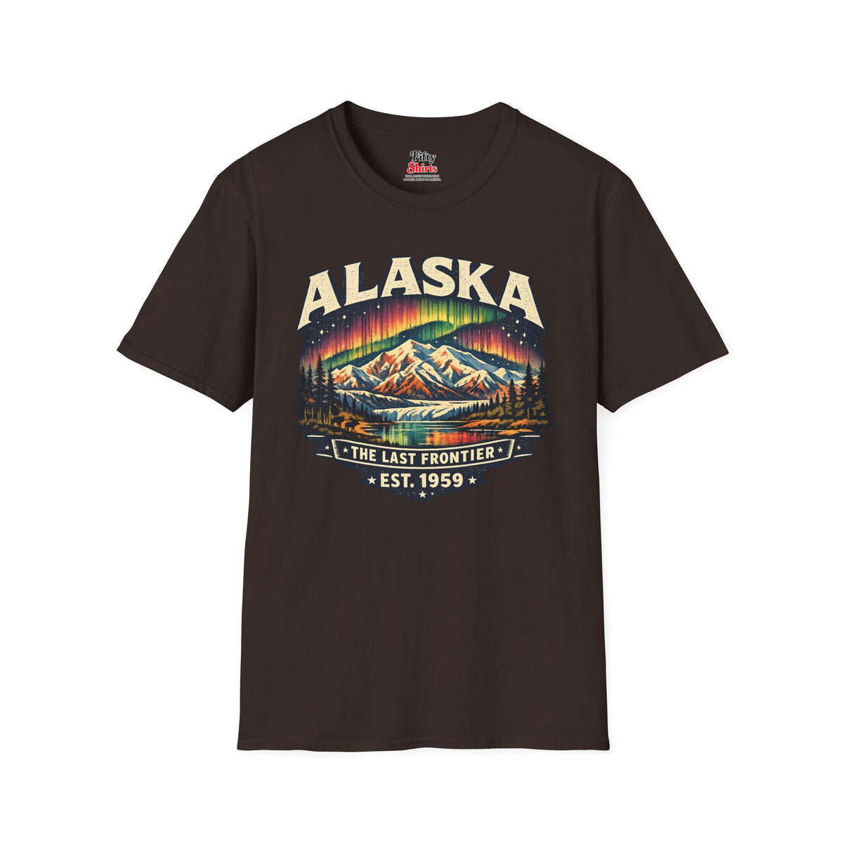 Alaska Northern Lights Unisex Softstyle T Shirt State Pride Graphic Tee Collections FS03