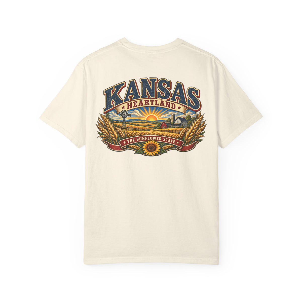 Kansas Heartland Unisex Comfort Color 1717 Streetwear Graphic Tee