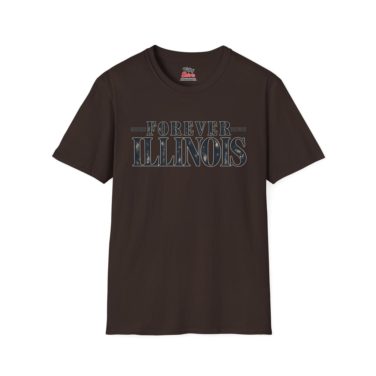 Forever Illinois Unisex Softstyle T Shirt State Name Graphic Tee