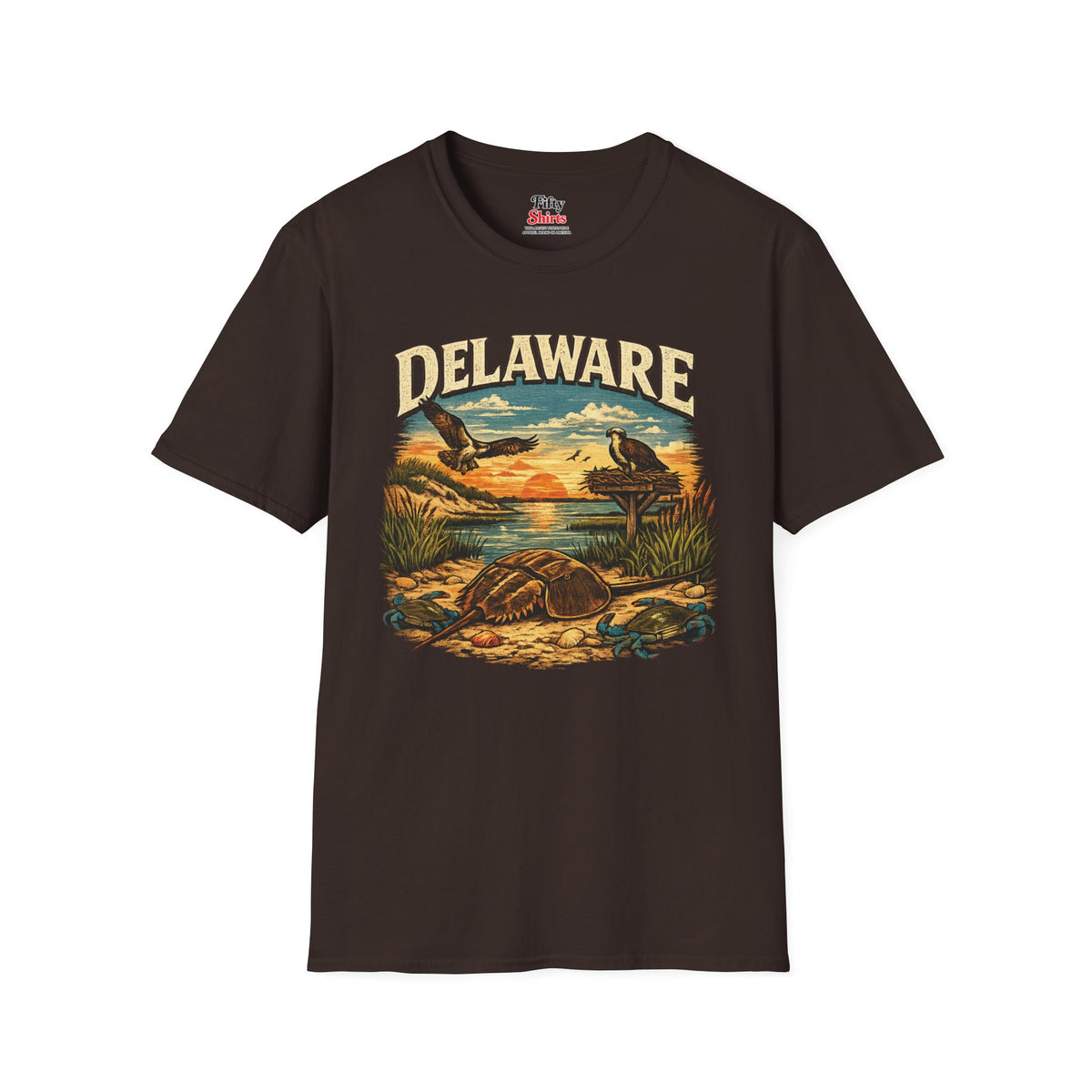 Delaware Wildlife Unisex Softstyle T Shirt State Pride Graphic Tee Collections FS03
